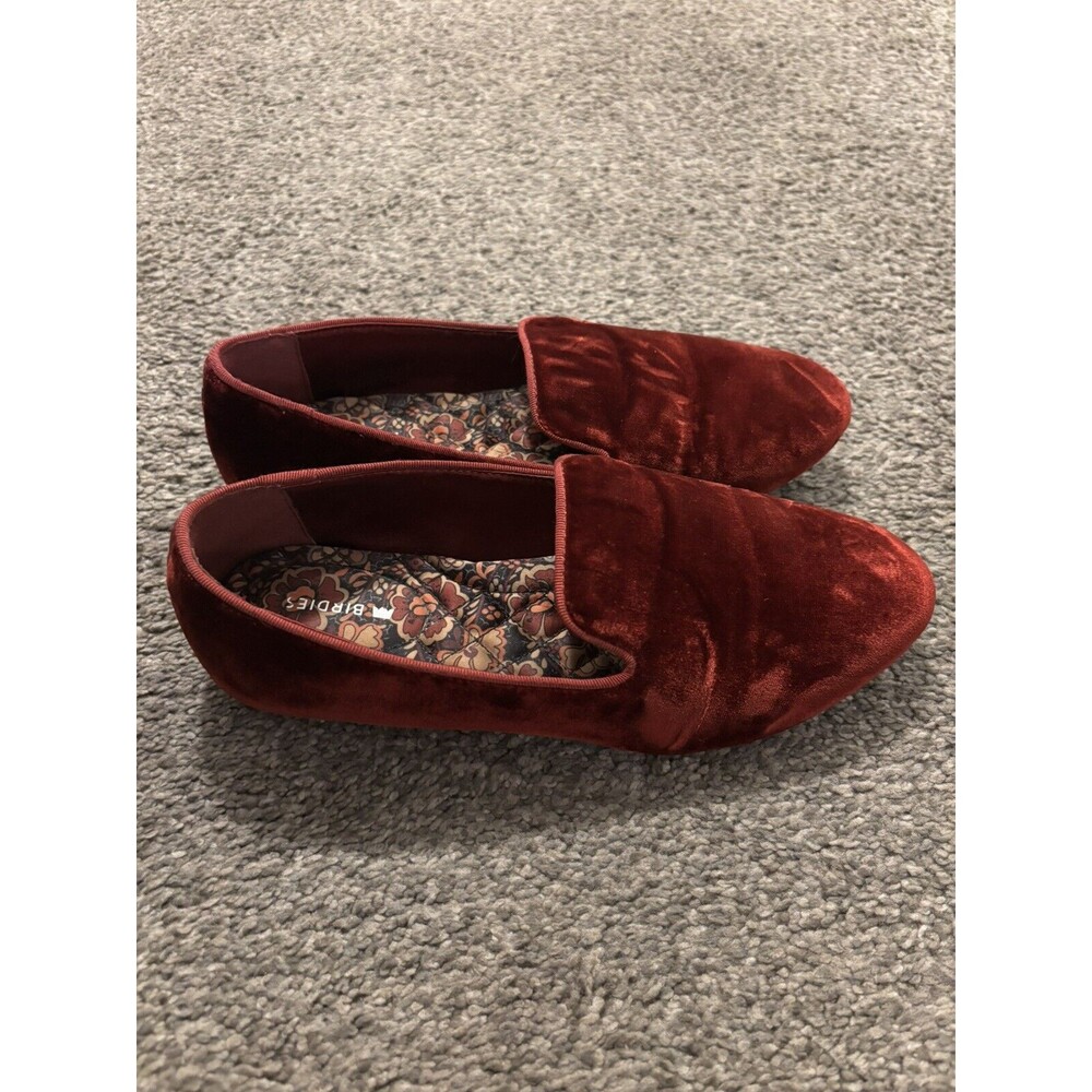 Birdies The Starling Red Velvet Shoes -‎ Size 6